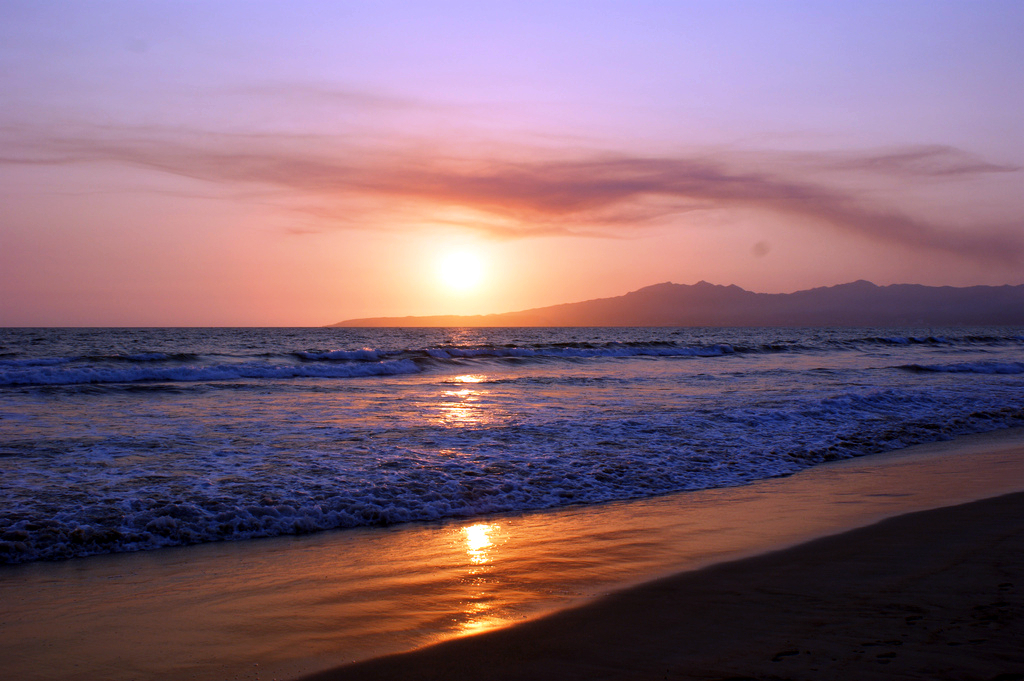 Sunset over Nuevo Vallarta Norte - the best beach in Mexico