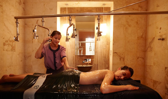 Luxury spa with Rainforest shower at Banyan Tree