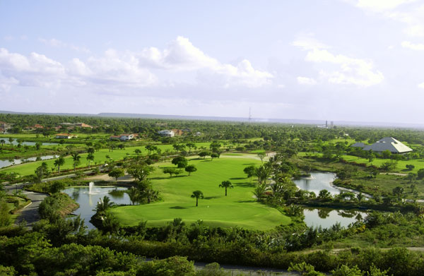 A view of the golf course in Punta Cana