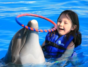 Los Cabos Dolphin with kid