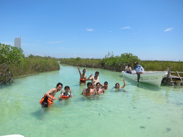 Swimming in Sian Kaan