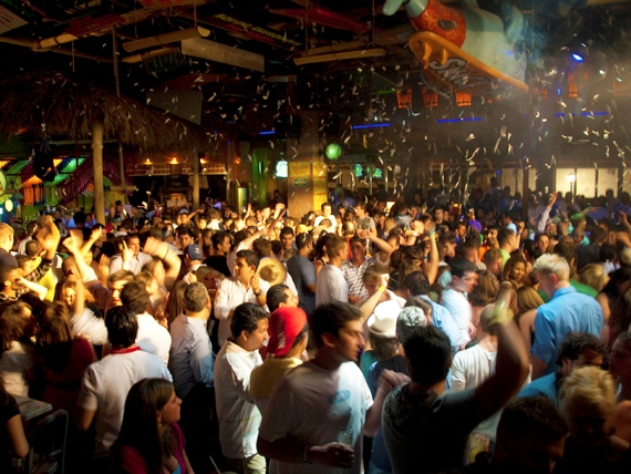 People dancing and having fun at Sr. Frogs in Puerto Vallarta, Mexico