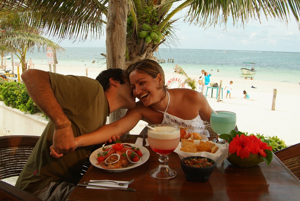 Delicious Valentine dinner in Playa del Carmen