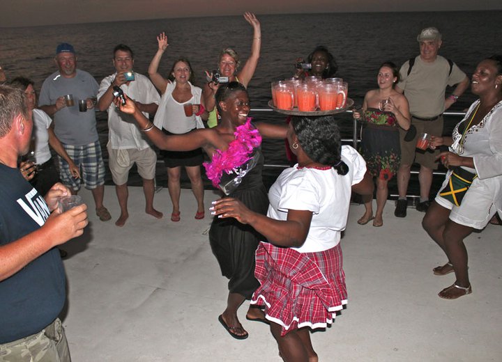 Jamaican dancing - Cool Runnings Catamaran Tour
