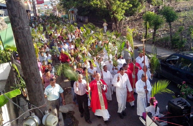 Church processions during Easter in Punta Cana