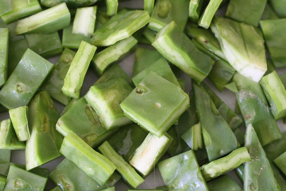 Diced nopales