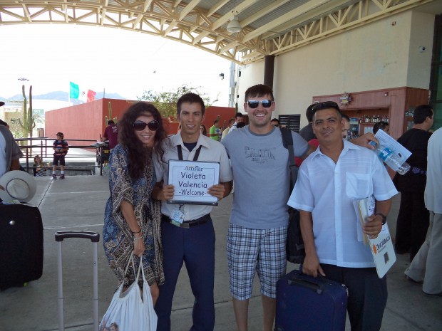 @VirtualViolet being picked up from the Los Cabos airport by Manuel, the Amstar representative