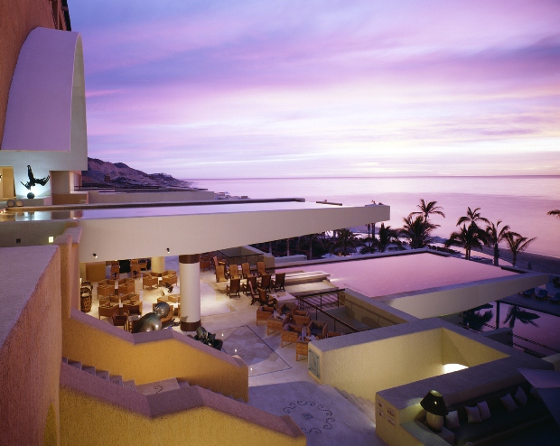 The view from Secrets Marquis Los Cabos at sunset