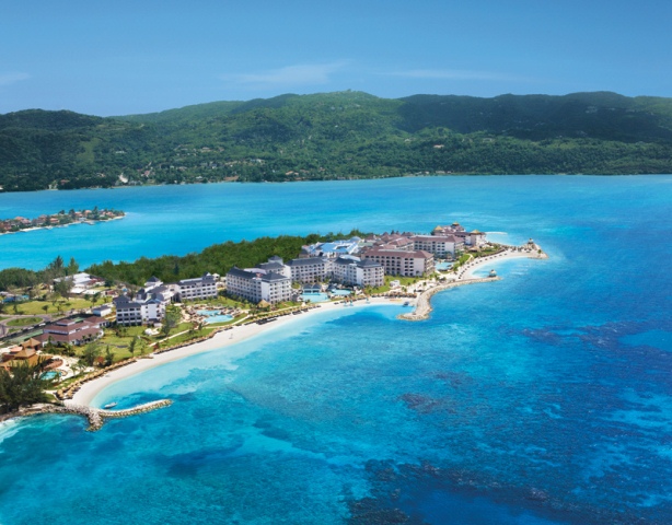 An aerial view of Secrets Saint James in Jamaica