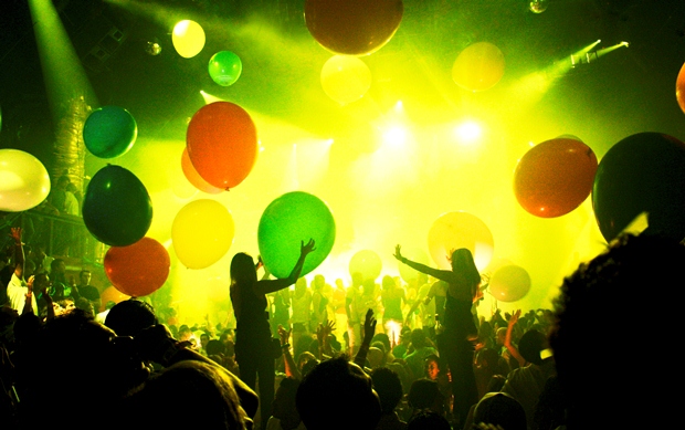 People dancing and having fun at Coco Bongo in Playa del Carmen, Riviera Maya, Mexico