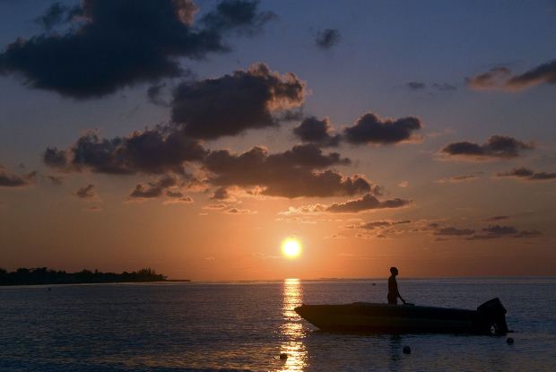 A beautiful Caribbean sunset in the Dominican Republic