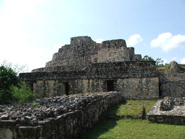 A building at the Mayan ruins of Ek Balam, Mexico