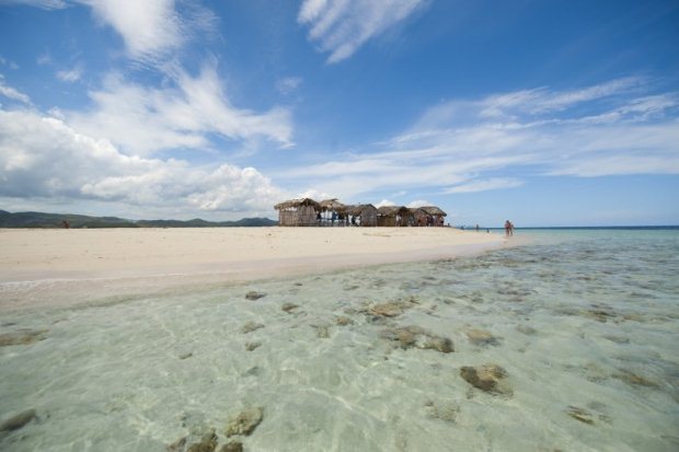 A view from the water of Cayo Arena also known as Cayo Paraiso or Paradise Island