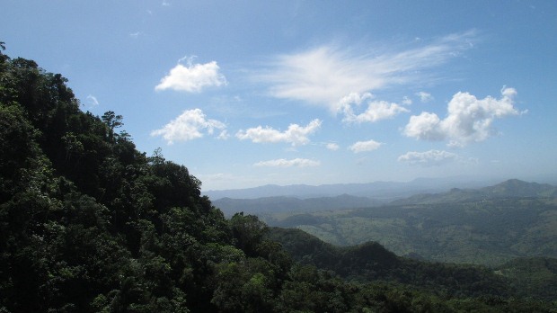 A view of the Puerto Plata countryside from a mountaintop vista