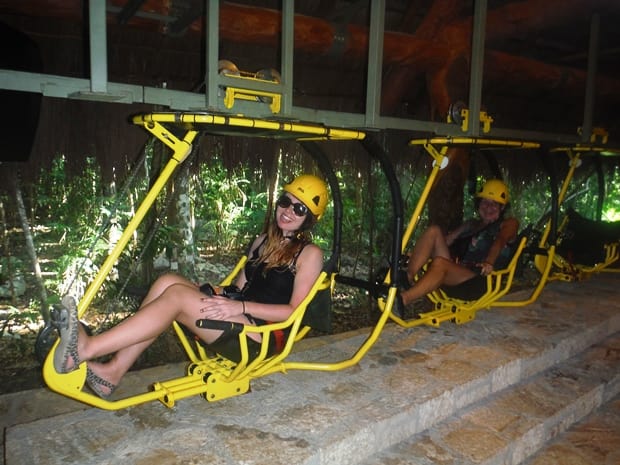 xel ha zip biking over the jungle