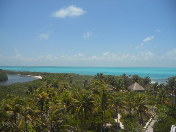 A view of Contoy Island as seen from the island's lighthouse on the Contoy Island tour