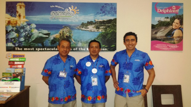 Amstar representatives in Puerto Morelos stand together while awaiting their guests