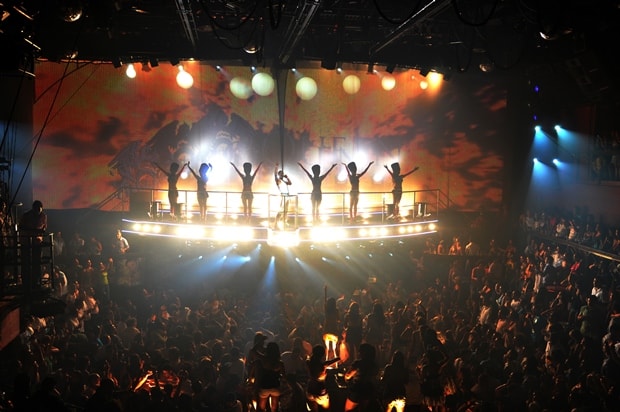 Performers at Cancun's Coco Bongo light up the audience