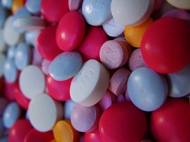 A pile of colorful pills