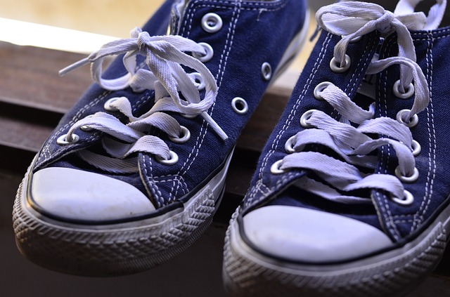 Blue sneakers