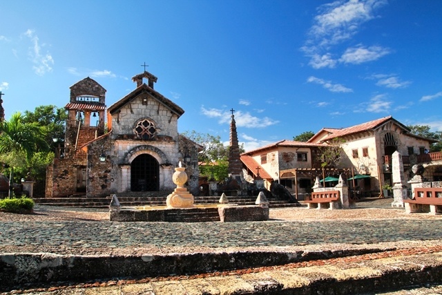 The world-famous colonial center of Altos de Chavon in the Dominican Republic