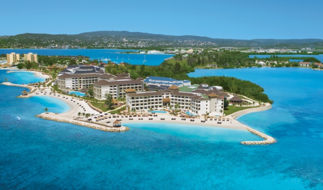 An aerial view of Secrets St. James in Montego Bay, Jamaica