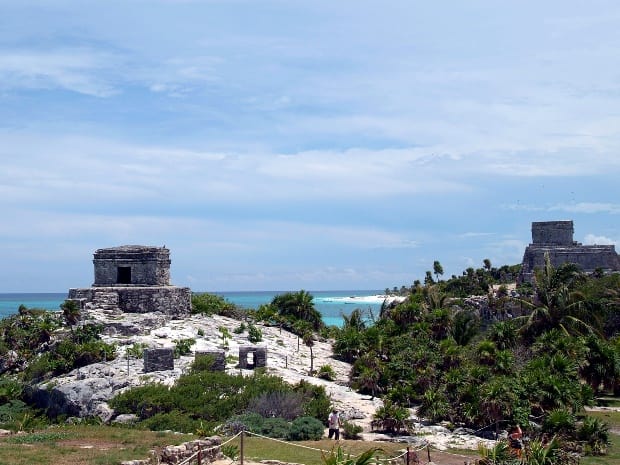 Looking toward the sea at the Mayan ruins of Tulum