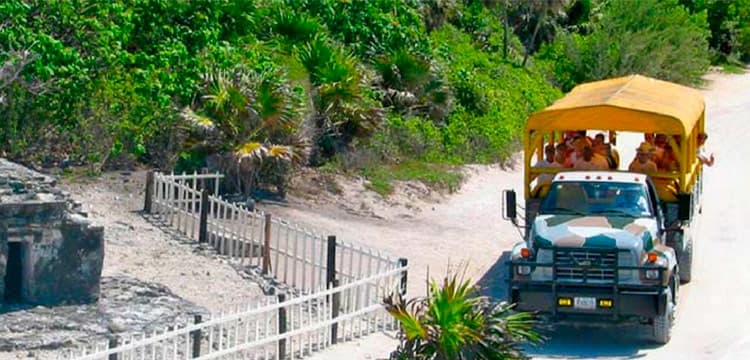 You can tour Cozumel on a truck