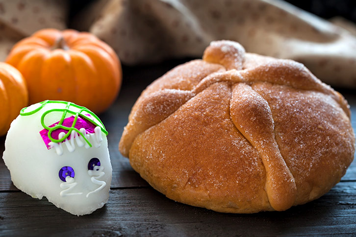 A special bread is baked during the Life and Death Festival in Xcaret