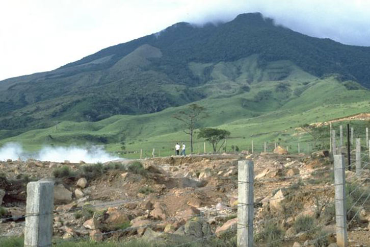 View of Miravalles Volcano in Costa Rica