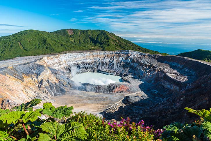 One of the volcanoes in Costa Rica is Poas