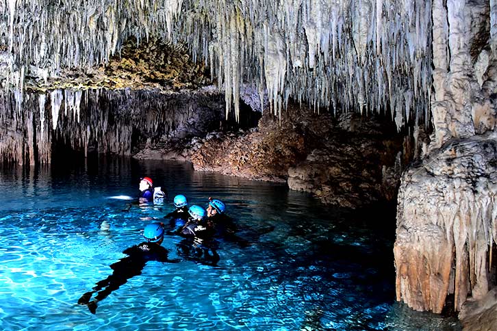 Rio Secreto cenote swim 