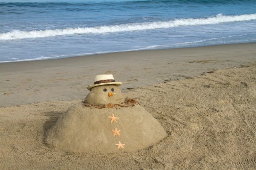 Sand Snowman