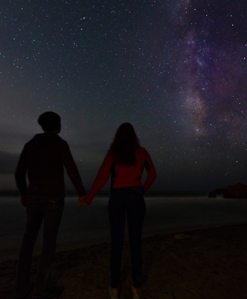 Couple under the night Sky