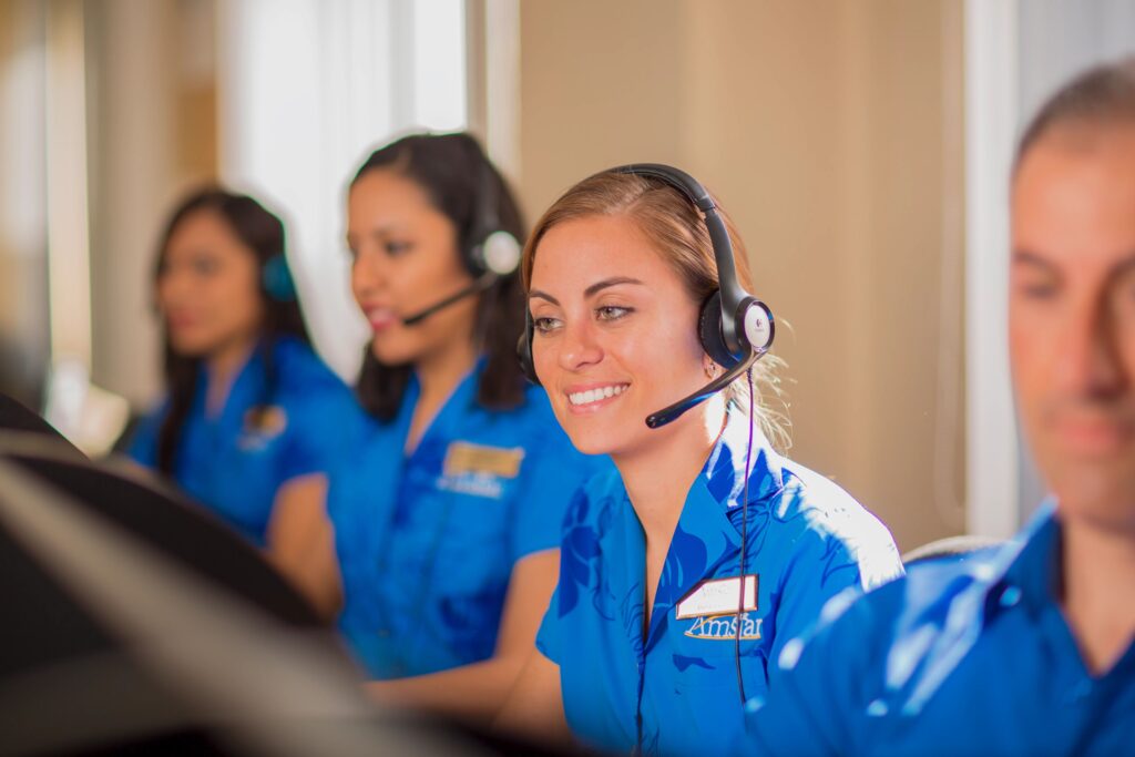 Amstar collegues working in the Contact Center