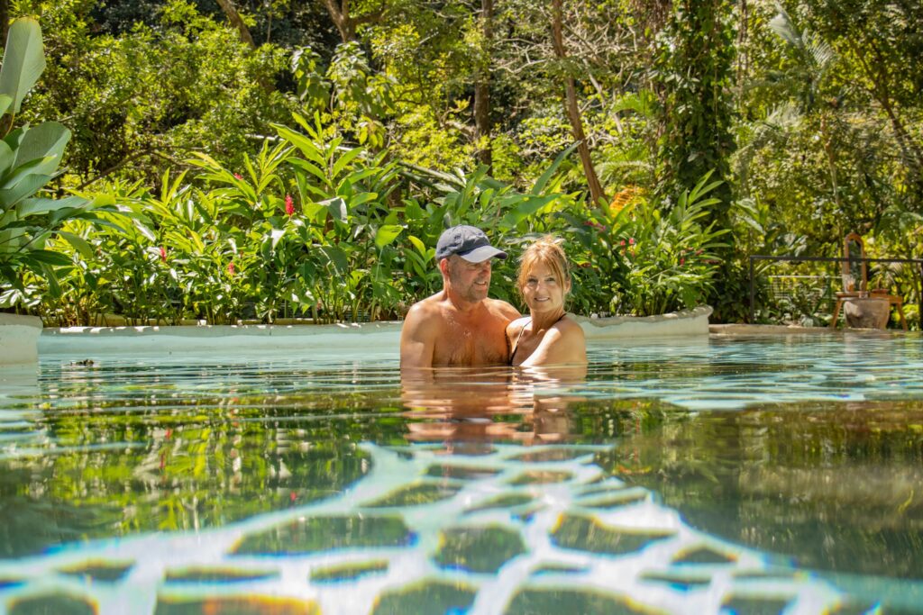 Guanacaste, Couple swimming in a Natural Pool