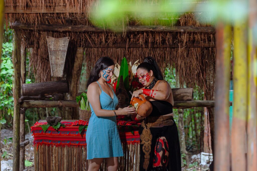 Girl living an amazing experience in the Cozumel Mayan Heritage tour