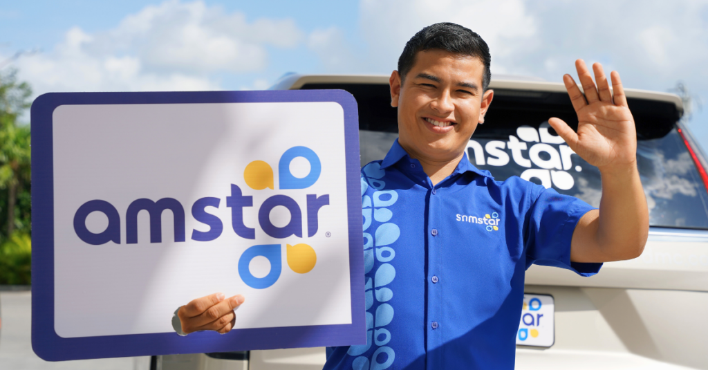 Amstar representative at the airport