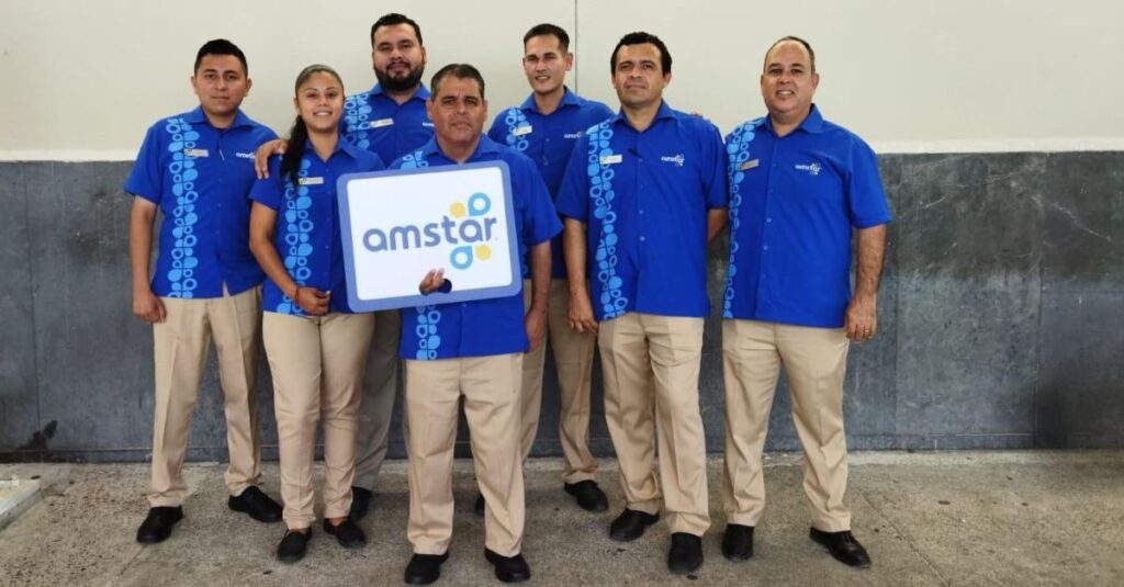 Amstar representatives at the airport