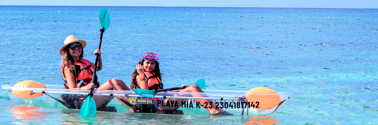 Mom and daugther having fun in Playa Mia