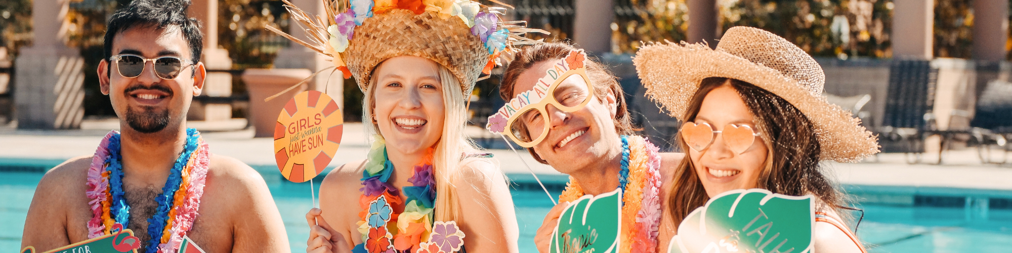 Friends enjoying their vacation in Hawaii