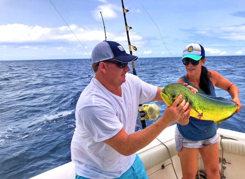 A couple fishing in Saint Lucia