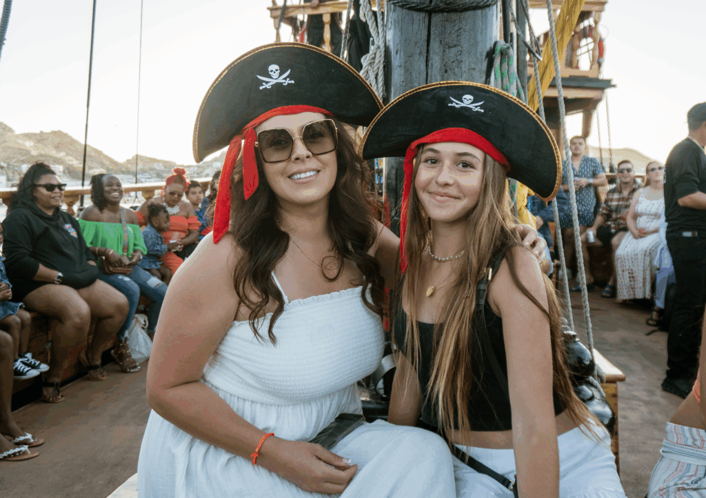Pirate Ship at Sunset in Los Cabos, Mexico.