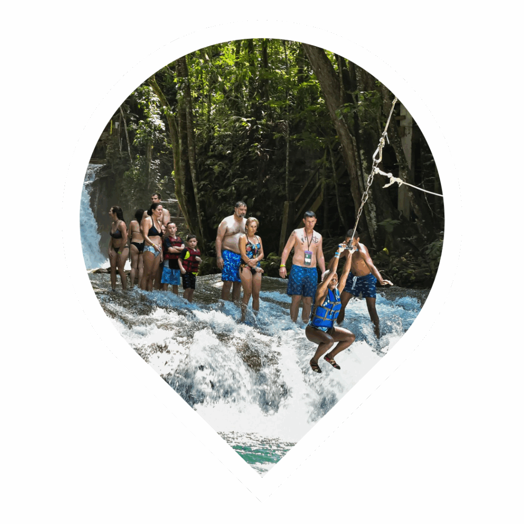 Blue hole Jamaica excursion group