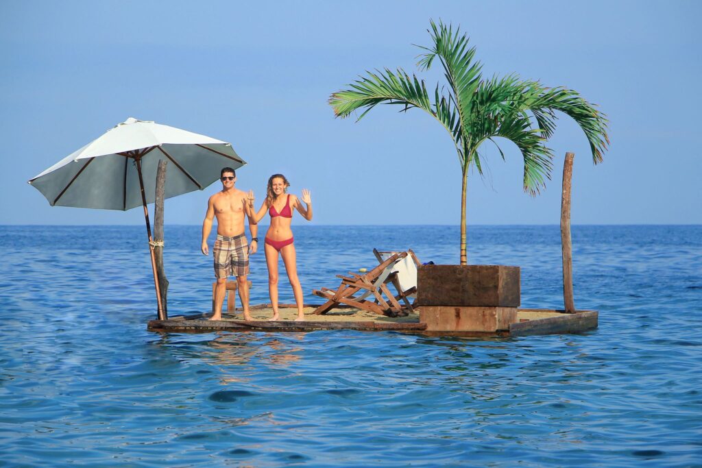 Couple on a caletas beach in Vallarta