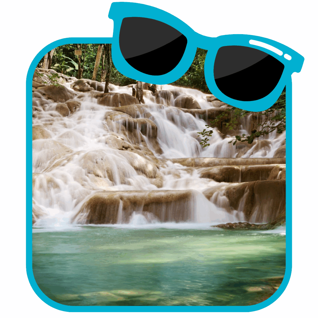 Natural waterfalls in Jamaica