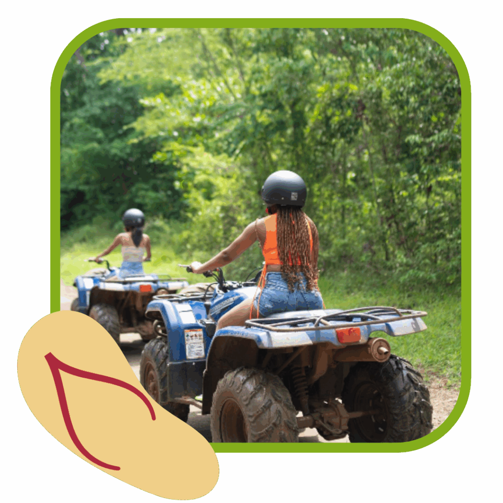 Two womans driving buggies in Jamaica
