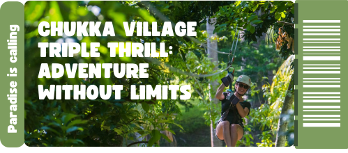 Woman on a zipline in an amusement park