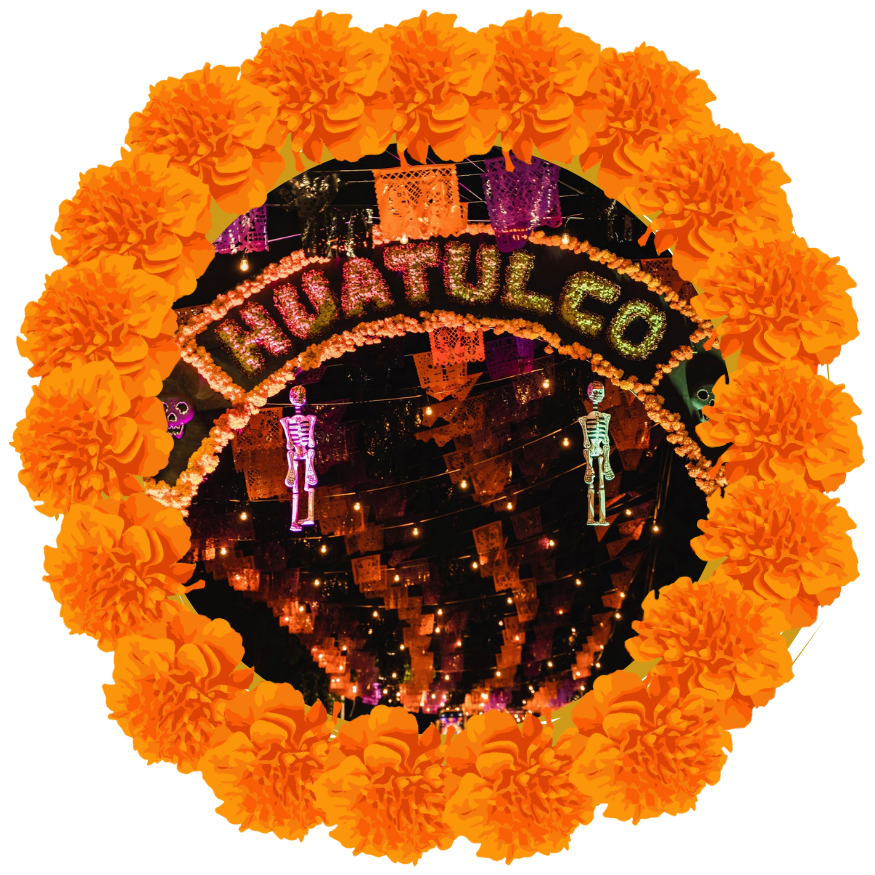 Decoration and celebration of Day of the Dead in Huatulco.