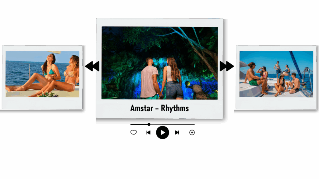 Group of young people enjoying the Caribbean